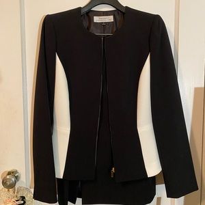 NWT Tahari Arthur Levine Black/Ivory 2-piece suit
